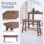 Boraam Sonoma Counter Height Backless Bench - Barnwood Wire-Brush Finish