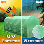 BenefitUSA Cover Canopy Replacement for Larger Green House 16'x7'x7' Walk in Outdoor Plant Gardening Greenhouse Cover