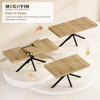 MECHYIN 55''-70.9'' Extendable Dining Room Table for 4-6-8, Rectangle Expandable Dining Table with Removable Leaves Space Saving, Kitchen Table with Hidden Storage for Kitchen Dining Room Office,Oak