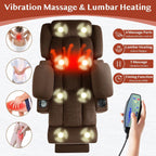 3 Motor Large-Wide Lift Chair, Infinite Position, 180° Lay Flat, Power Lift Chairs Recliners for Elderly Big and Tall, Massage & Heat, Extended Footrest (Deep Brown, Large Wide)