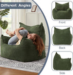 EBENCHICO Giant Bean Bag Chair for Adults, Corduroy Large Bean Bag Chairs for Teens with Armrests, Comfy Adult BeanBag Chair Sofa Couch with Filler Included for Bedroom Living Room
