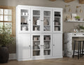 Palace Imports 100% Solid Wood Kitchen Pantry, White, 65" w x 71.5" h x 15.5" d, Renewable Eco-Friendly Wood, Made in Brazil