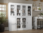 Palace Imports 100% Solid Wood Kitchen Pantry, White, 65" w x 71.5" h x 15.5" d, Renewable Eco-Friendly Wood, Made in Brazil