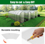 Polycarbonate Greenhouse Panels 14 Pack 4' x 2' x 0.32" Twin-Wall UV-Protected All Weather Plastic Roof Panel Clear Replacement Sheets for Garden Fences, Furniture DIY,Outdoor Roofing