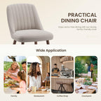 MALOL Upholstered Dining Chairs Set of 2, Modern Fabric Kitchen Chairs with Back, Wood Legs for Kitchen Dining Room Restaurant, Camel