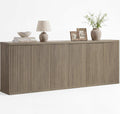 SICOTAS Buffet Cabinet with Storage Sideboard Cabinet with Doors & Shelves | Accent Sideboard Modern Credenza Fluted Storage Cabinet Mid Century Media Console for Living Room Kitchen Dining Hallway