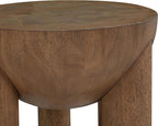 First of a Kind Accent Table in Cognac Rubberwood