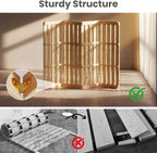 Floor Bed Frame, Foldable Japanese Tatami Bed Frame for Futon Mattress | Solid Wood Slats , Breathable, Moisture-Proof, Bed Plate for Floor Sleeping Bedding, Standard Full: 75" x 54"