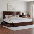 AFI, Felicity King Platform Bed with Panel Footboard & Storage Drawers, Walnut