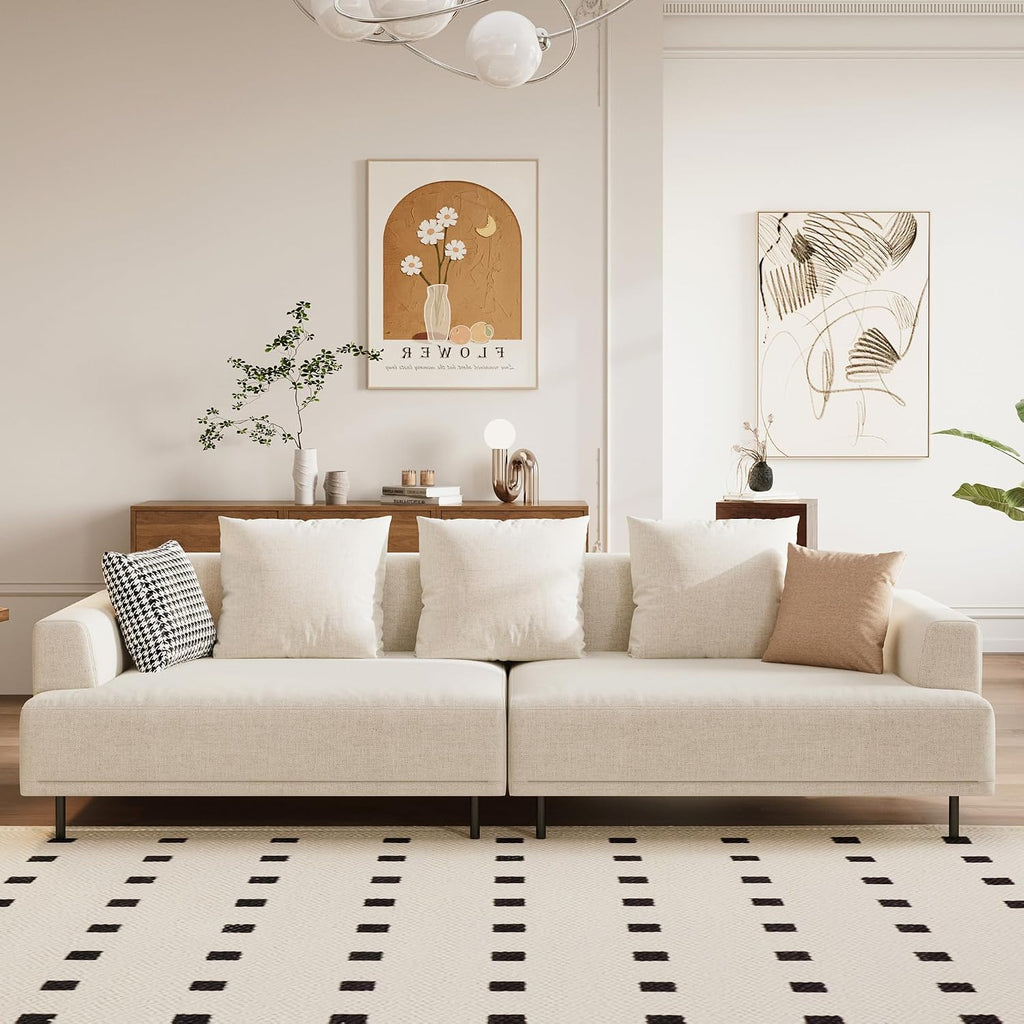 109.4" W Modular Sectional Sofa Couch for Living Room, Beige