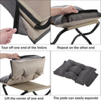 15" Upholstered Folding Foot Rest Stool with Foldable Metal Frame Dark Grey