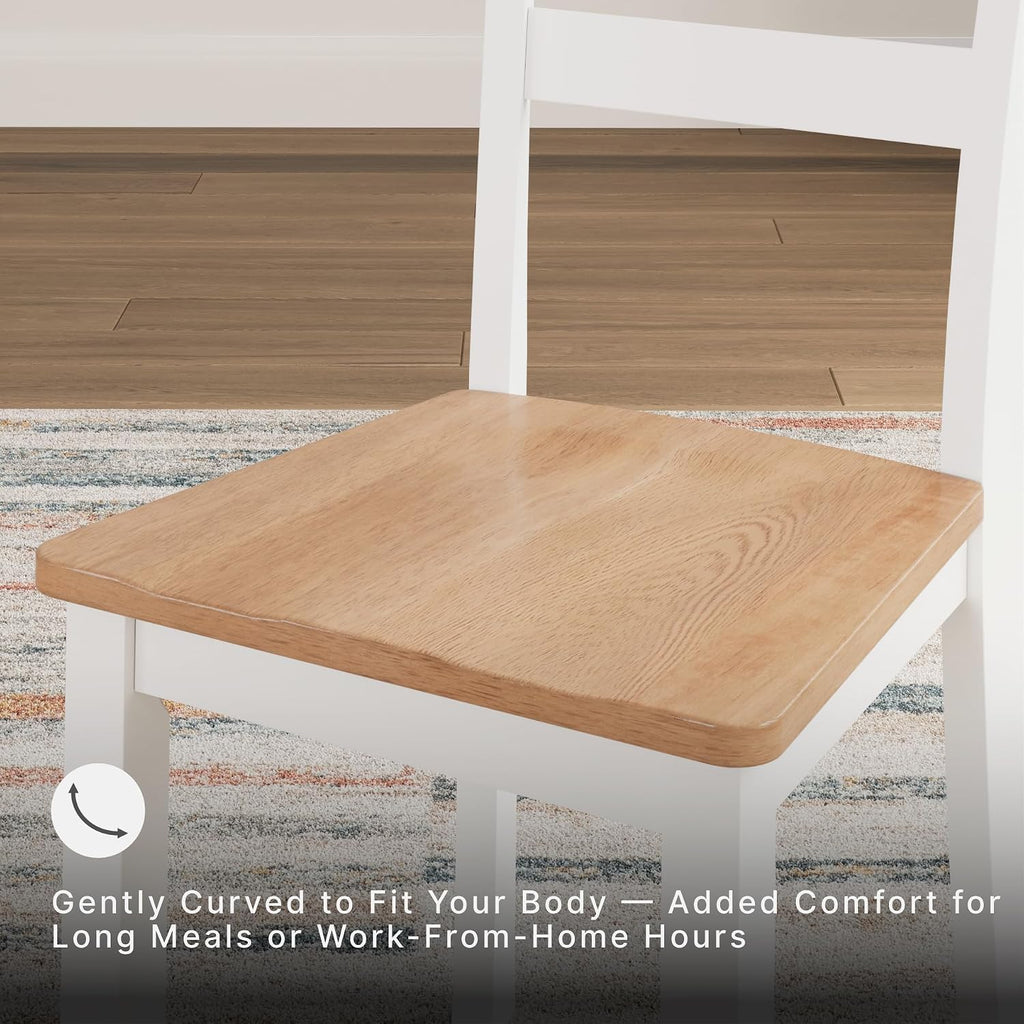 Signature Design by Ashley 6-Piece Dining Table Set with Bench and Chairs | Solid wood frame, Rubberwood, MDF, Wipe-clean mango wood veneer, 2-tone farmhouse style, Gesthaven Series
