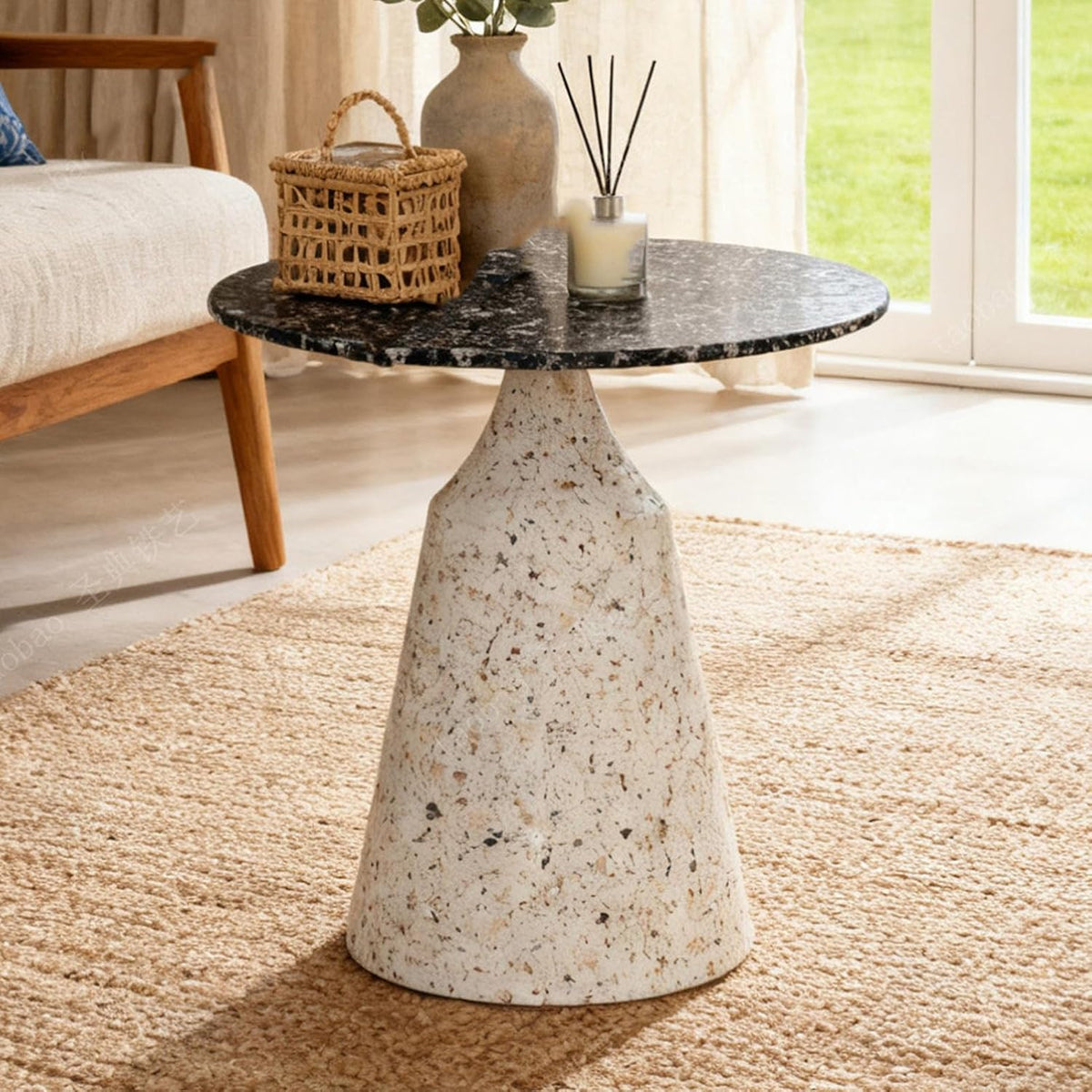 Bedside Table, Living Room Side Table or Corner Table, Small Balcony Table, Small Coffee Table, Bedside Cabinet