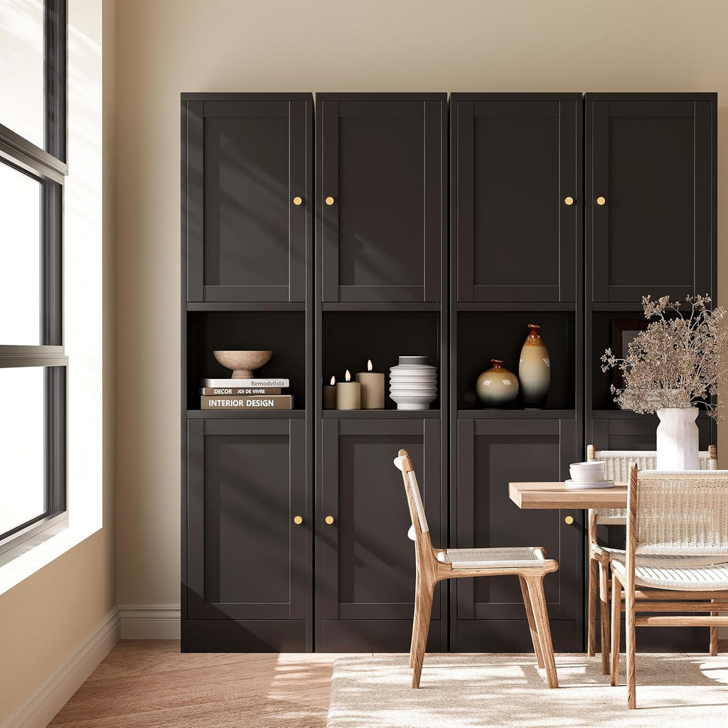 67" H Narrow Pantry Cabinet,Black Metal Cabinets,Slim Pantry Storage Cabinet,Narrow Kitchen Storage Cabinet,Thin Pantry Cabinets for Living Room Dining Room