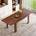 Extendable Dining Table for 4-10 People｜59-87 Inch Rectangular Kitchen & Dining Room Table with 2 Extension Leaves｜Modern Walnut Wood Expandable Table