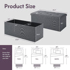 Folding Storage Ottoman Bench, Ottoman Foot Rest, End of Bed Bench, Storage Chest, for Living Room, Bedroom, Entryway, 35 Inches, Gray