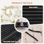 Futon Mattress Queen Size 8",Foldable Floor Mattress (Frame Not Included) | Futon Sofa Bed Thick High Density Shredded Foam,Medium Firm Japanese Style Sleeping Pad for Guest Bedroom Living,Black