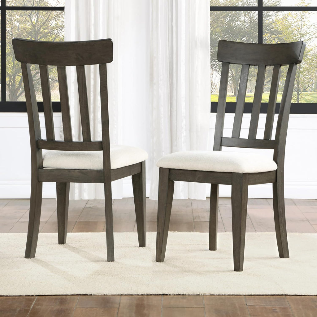 Steve Silver Furniture Napa 9pc Dining Table Set, 72"-90"-108" Dining Table w/ 2-18" Leaves, 8 Upholstered Side Dining Chairs, Farmhouse Design, Dining Room, 72" L x 42" W x 30.5" H, Brown