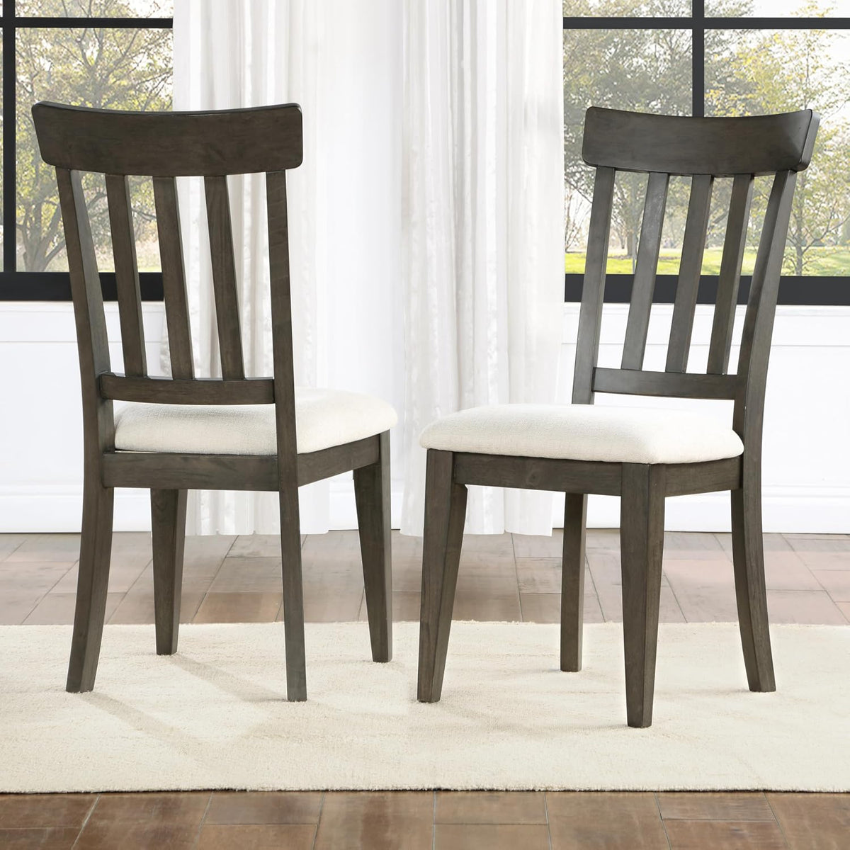 Steve Silver Furniture Napa 9pc Dining Table Set, 72"-90"-108" Dining Table w/ 2-18" Leaves, 8 Upholstered Side Dining Chairs, Farmhouse Design, Dining Room, 72" L x 42" W x 30.5" H, Brown