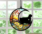 Personalized Dog Memorial, Custom Name Komondor Dog Christmas Ornament with Name, Custom Breeds, Pet Loss Light Catcher, Gifts for Lovers Loss of Pet Sympathy on Mothers Day Christmas