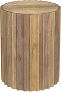 SIMPLIHOME Rolf Side Table - 16 inch Wide Solid Mango Wood End Table in Natural, Boho Contemporary Accent Table for Living Room or Bedroom with Hand-carved Fluted Design, Assembled