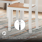 Signature Design by Ashley 6-Piece Dining Table Set with Bench and Chairs | Solid wood frame, Rubberwood, MDF, Wipe-clean mango wood veneer, 2-tone farmhouse style, Gesthaven Series
