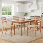 STARY Dining Chairs Set of 4, Woven Rope Seat with Sturdy Metal Frame, Mid Century Modern Dining Room Chairs for Kitchen, Living Room, Restaurant