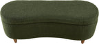 Bailey Boucle-Style Curved Storage Accent Bench