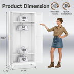 Metal Wardrobe Cabinets,Armoire Wardrobe Closet with Hanging Rod,Clothes Storage Cabinet with Adjustable Shelves and Doors,Clothing Cabinet for Bedroom,Office, Laundry Room