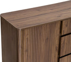 CHITA 62" Sideboard Buffet Cabinet with Storage, Living Room Accent Cabinet with Drawers, Doors and Adjustable Shelves, for Bar, Kitchen, Walnut