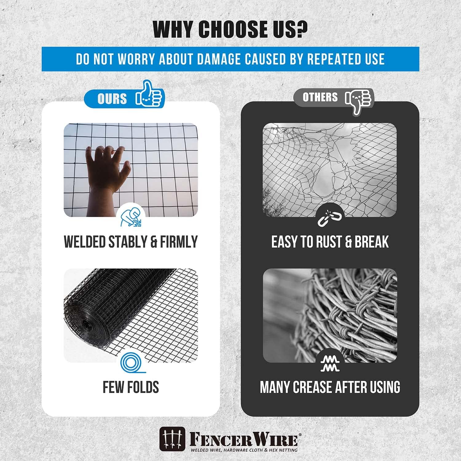 Fencer Wire 16 Gauge Black Vinyl Coated Welded Wire Mesh Size 1.5 inch by 1.5 inch (3 ft. x 50 ft.)