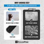 Fencer Wire 16 Gauge Black Vinyl Coated Welded Wire Mesh Size 1.5 inch by 1.5 inch (4 ft. x 50 ft.)