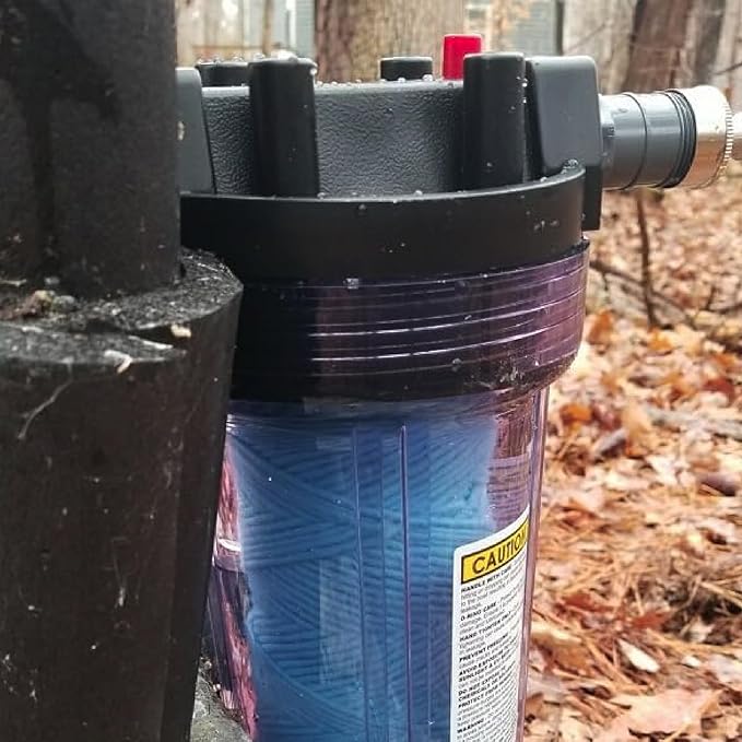 Deluxe Well Water Filter System, Eliminate Rotten Egg & Sulfur Smell, Remove Iron & Sediments, Works on Any Size Well 4" & Above