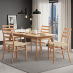 STARY Dining Chairs Set of 4, Woven Rope Seat with Sturdy Metal Frame, Mid Century Modern Dining Room Chairs for Kitchen, Living Room, Restaurant