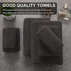 4 Piece Oversized Bath Towels Set 35x70 Inches, Black Brown Extra Large Soft Bath Sheet Chair Towels 600 GSM Highly Absorbent Quick Dry Towels Set for Bathroom Hotel Spa…
