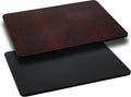 Flash Furniture Glenbrook 24'' x 30'' Rectangular Table Top with Black or Mahogany Reversible Laminate Top