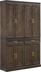 Crosley Furniture Stanton 2-Piece Pantry Storage Cabinet Set with Shelves, Kitchen, Dining, or Laundry Room, Coffee