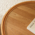 Round Nesting Coffee Table Set of 2, Brown, Wood Top | Modern wood-top tables for living rooms, bedrooms, and apartments