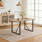 YYQ 55" Dining Table Set for 4, Modern Rectangle Wood Dining Table, Kitchen Table Chairs Set of 4, 5 Pieces Dining Table Set for Kitchen Dining Room