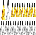200 Pcs Party Blowers Noise Makers Party Horns Blowout Clappers Noisemakers for Halloween Christmas Birthday Sporting Party New Year's Eve Party Supplies 2025(Black Gold, Black Silver)