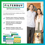 Filterbuy 18x24x1 Air Filter MERV 13 Optimal Smoke & Allergy Defense (3-Pack), Electrostatic Pleated HVAC AC Furnace Filters Replacement, Made in USA (Actual Size: 17.38 x 23.38 x 0.75)