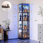 Dystler Corner Display Cabinet with Glass Doors & LED Lights