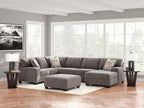 Signature Design by Ashley Revenna Casual Square Upholstered Oversized Accent Ottoman, Gray