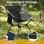 Camping Ultralight Chair,Folding Compact Chair with Anti-Sinking Large Feet and Storage Bag,Backpack Chair for Hiking,Travel,Beach