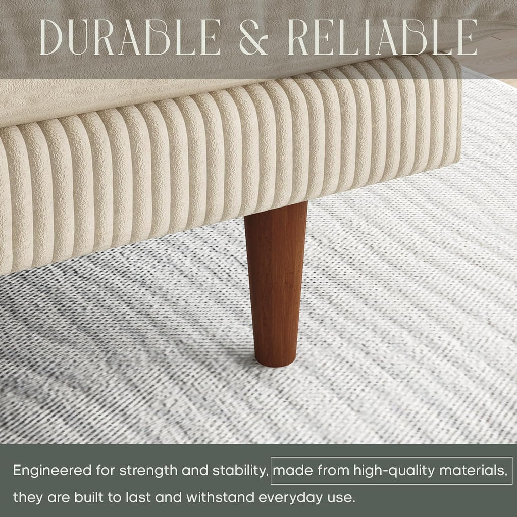 DreamDashio Futon Sofa Bed, 69'' Futon Couch with Adjustable Backrest, Folding Sleeper Recliner, Corduroy Convertible Sleeper Sofa Bed for Apartment, Living Room, Office, Beige