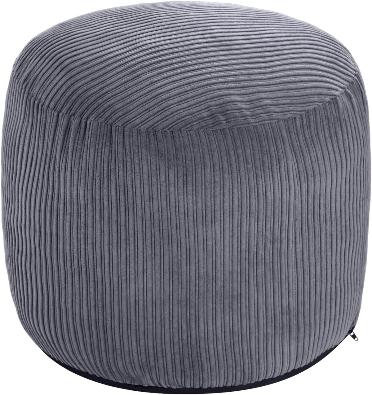 WSOFRLAC Pouf Ottoman Foot Stools Ottoman with Foam Small Corduroy Ottomans for Living Room Ottomans Pouf 20x15 Floor Poufs Foot Rest for Office Chair Dark Grey Foot Stool Small