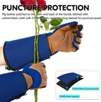 Vgo... Gardening Gloves Unisex,Safety Work Gloves,Long Sleeves Gauntlet,Puncture Proof,Touchscreen(Size S,Blue,SL7496)