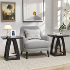 End Tables Living Room Set of 2. Side Tables Living Room. Side Table Beside Sofa. Modern End Table for Home. Black End Tables Set of 2