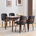 Swivel Dining Chairs Set of 4, Mid Century Modern Swivel Dining Chairs with Arms，Upholstered Kitchen & Dining Room Side Chairs with Solid Wood Legs for Living Room