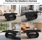 Irregular Cloud Coffee Table with Storage Drawer, Modern Center Tables